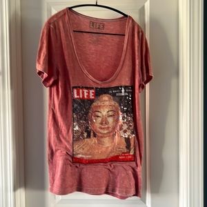 Life Magazine T-shirt with Buddha image